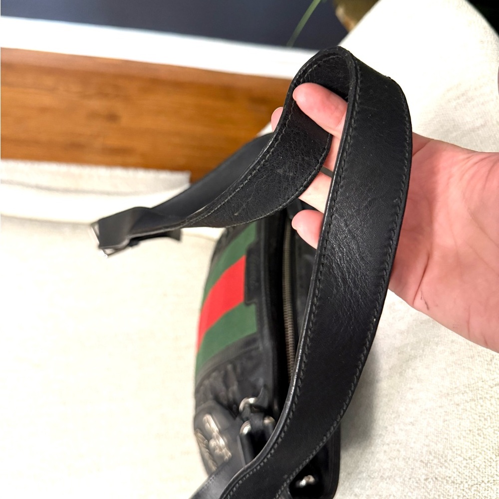 Authentic Gucci Fiat 500 collaboration unisex crossbody bag black imprime canvas - Picture 7 of 16